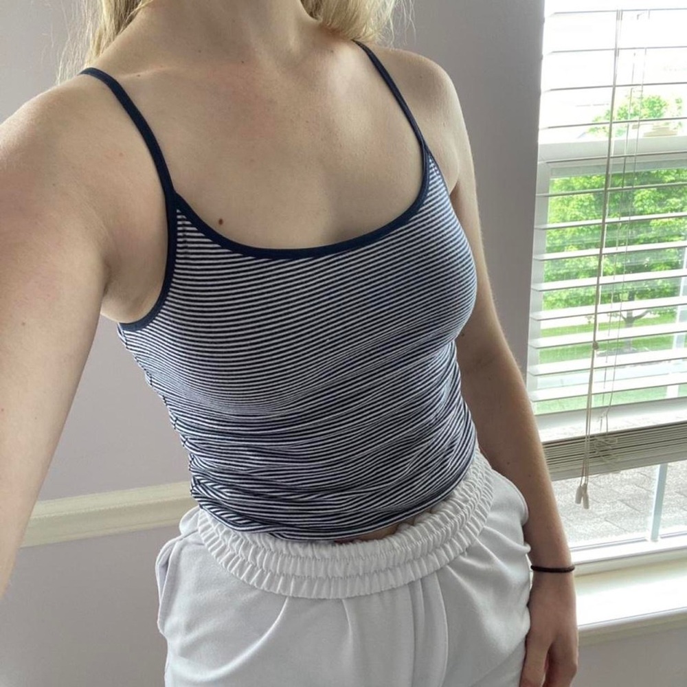 Mossimo Stripped Blue and White tank top - Medium